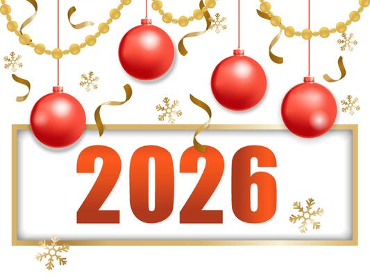 happy new year 2026 gold and red