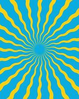 Spiral design in blue and yellow vector