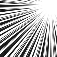Comic book speed lines, radial burst effect for action scenes vector