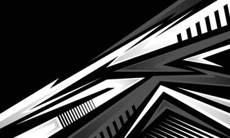 Abstract black and white geometric design vector