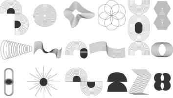 Abstract Geometric Shapes and Grid vector