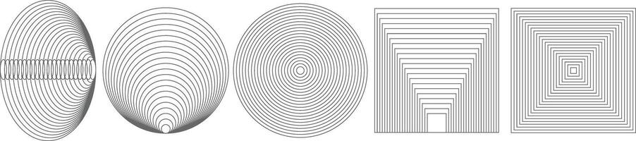 Geometric Shape Icon Set vector