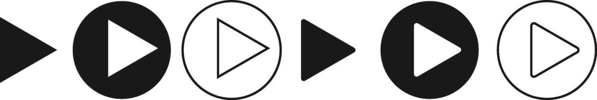 Play Button Icon set vector