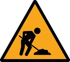 under construction sign vector