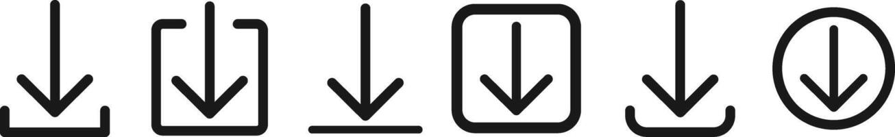Download Arrow Icon Set on white background vector