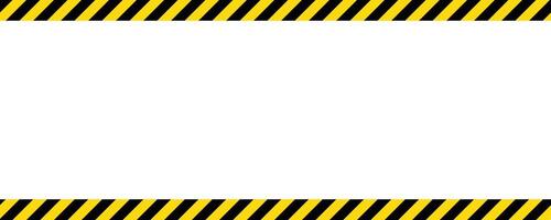 Caution Frame Icon . Rectangular Border with Bold Black and Yellow Diagonal Stripes on White Background for Safety and Hazard Graphics vector