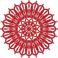 red color Mandala vector