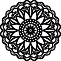Mandala Pattern in Floral Style vector