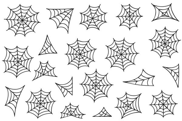 Set of spider web for Halloween.