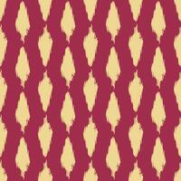 Seamless maroon and yellow ikat pattern. Repeat abstract ethnic boho design wallpaper. vector