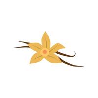 Vanilla flower icon. Flat illustration of vanilla flower icon for web design vector