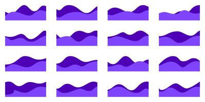 Wave shape header. Luxury curved border design, cover cover. Abstract divider for banner footer, side bar decoration. Website separator for flyer, ribbon pattern bottom page frame vector