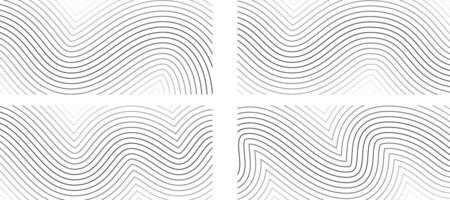 Halftone wood pattern, edgy bauhaus lines. Sharp wave topograph poster, topology map texture. Grunge lineal bg half tone, map level contour. Abstract neutral earth sea topography corner zigzag twist vector