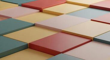 Colorful cubes background 3d render photo