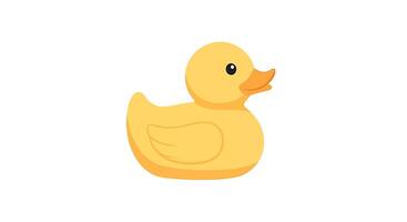 A yellow duck on a white background vector