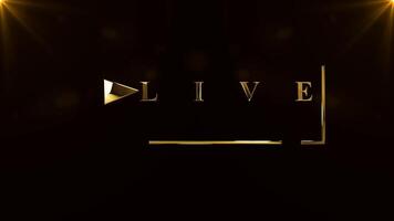 luxury gold live streaming text animation green screen background video