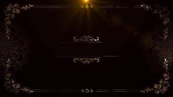 luxury gold invitation light effect green screen background video