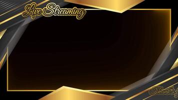 luxury golden frame live streaming green screen background video