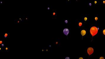 overlay colourful ballons animation alpha channel background video