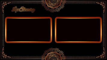 live streaming vintage frame two layer alpha channel background video