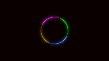 glowing neon lights effect alpha channel background video