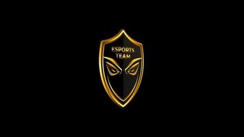 3d animation esports logo alpha channel background video