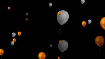 overlay gold and silver ballons animation alpha channel background video