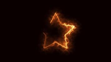 star with fire effect alpha channel background video