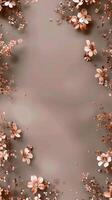 A background with flowers and leaves photo