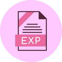 EXP Format Minimal Mix Circle Icon vector