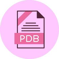 PDB Format Minimal Mix Circle Icon vector
