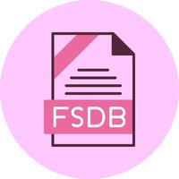 FSDB Format Minimal Mix Circle Icon vector
