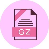 GZ Format Minimal Mix Circle Icon vector