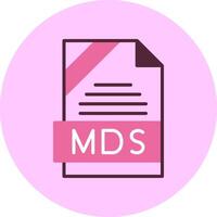MDS Format Minimal Mix Circle Icon vector