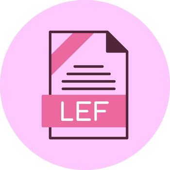 LEF Format Minimal Mix Circle Icon vector