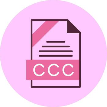 CCC Format Minimal Mix Circle Icon vector