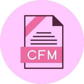 CFM Format Minimal Mix Circle Icon Design vector