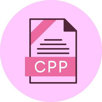 cpp formato mínimo mezcla circulo icono vector