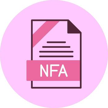 NFA Format Minimal Mix Circle Icon vector