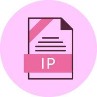 IP Format Minimal Mix Circle Icon vector