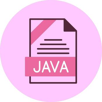Java formato mínimo mezcla circulo icono vector