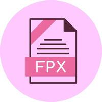 FPX Format Minimal Mix Circle Icon vector