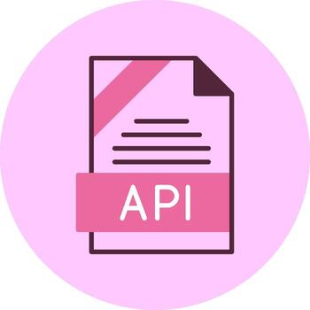 API Format Minimal Mix Circle Icon vector