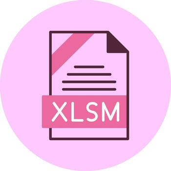xlsm formato mínimo mezcla circulo icono vector