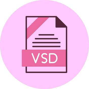 VSD Format Minimal Mix Circle Icon vector
