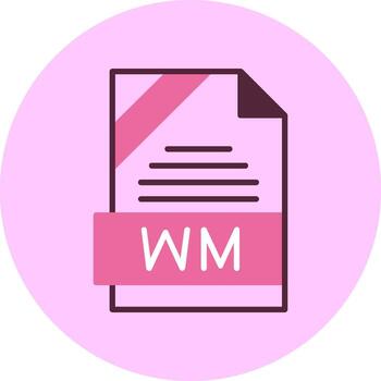 WM Format Minimal Mix Circle Icon vector