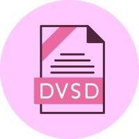 DVSD Format Minimal Mix Circle Icon vector
