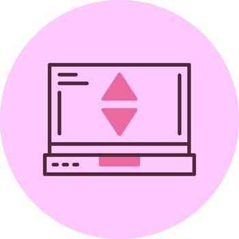 ordenar ordenador portátil interfaz mínimo mezcla circulo icono vector