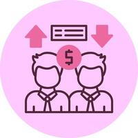 Job Offer Negotiation Minimal Mix Circle Icon vector