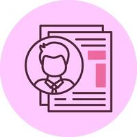 Candidate Minimal Mix Circle Icon vector